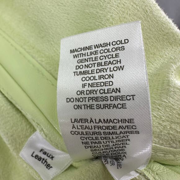 House of Harlow 1960 Shirt Dress Vegan Leather WMNS L Lime Green Utility Midi - Picture 13 of 13